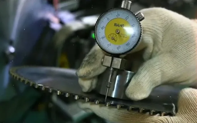 Tooth brazing symmetry inspection