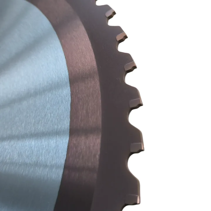 Close-up of cold saw blades for stainless steel cutting