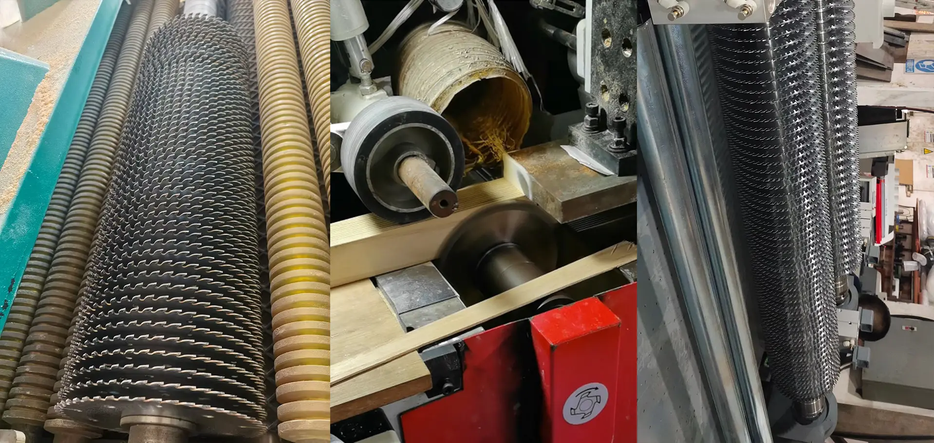 Secondary hardwood processing line ripping dry stock into high-value strips