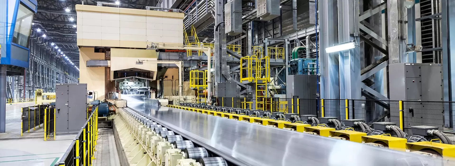 Aluminum hot rolling mill production line