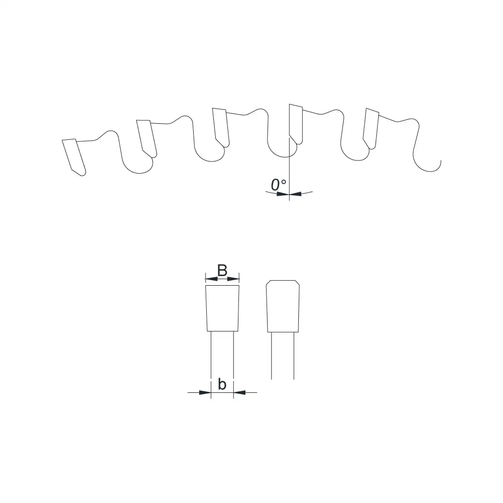 Tooth geometry for steel cut off saw blade dry cutting