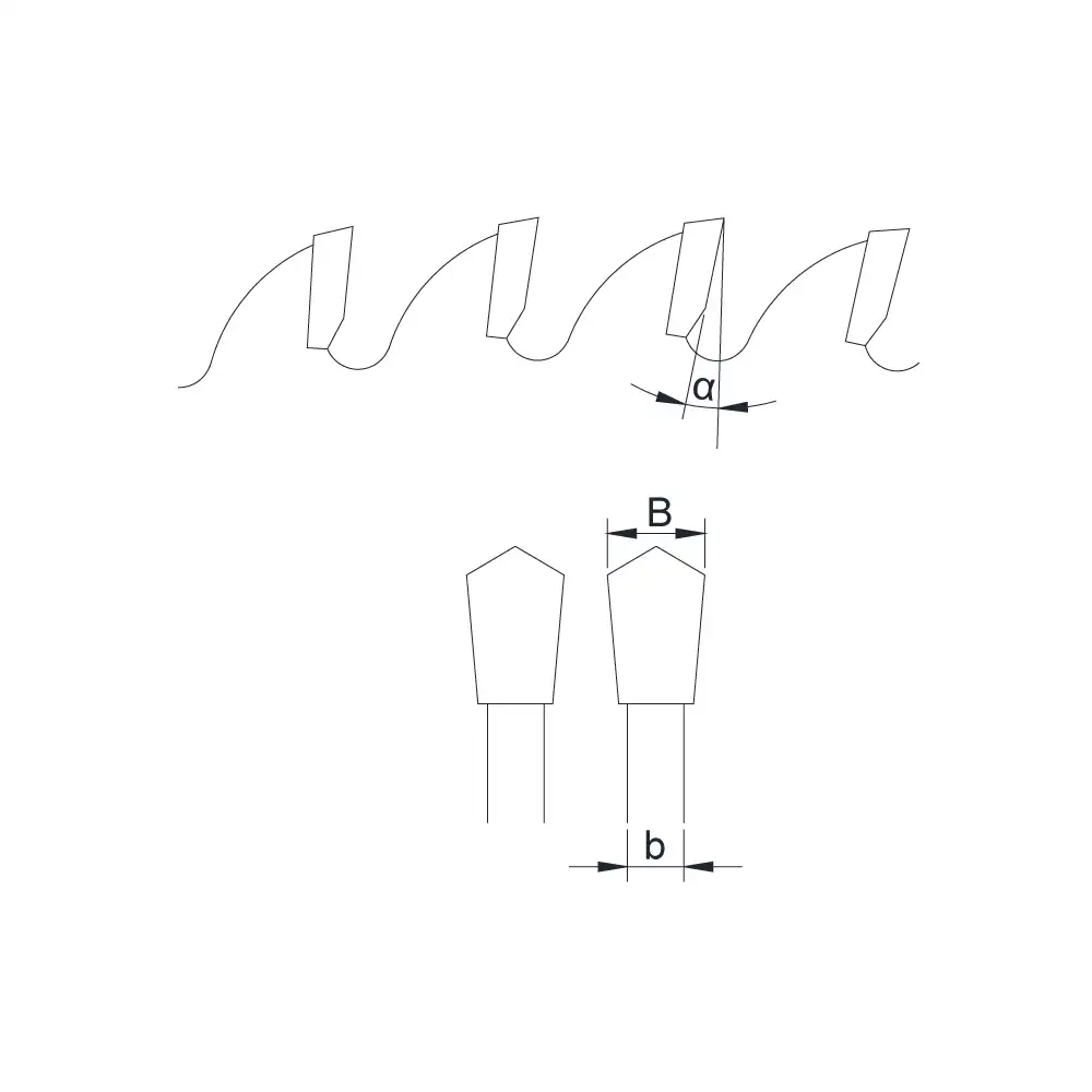 V tooth type diagram